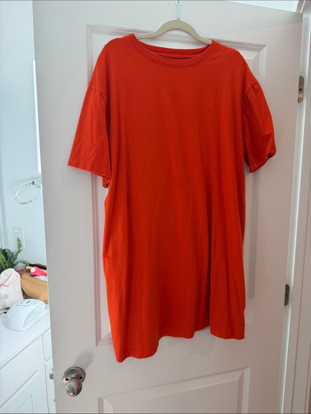 T-Shirt dress in red/orange